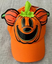 DISNEY Parks 2024 Mickey Jack-o-Lantern Glow-in-the-Dark Baseball Cap Hat NWT