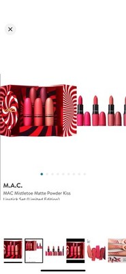 MAC Mistletoe Matte PowderKiss Lipstick Set (5x lipsticks) limited edition