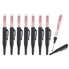 8 Pcs Long Nib Markers 30mm Carpenter Marker Pens Black