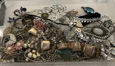 Big Lot Costume Jewelry Wearable Repurpose Great Variety In Good Condition