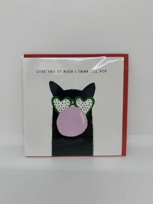 Love you so much I think I ll pop, Katzen-Luxuskarte von Cinnamon Aitch 