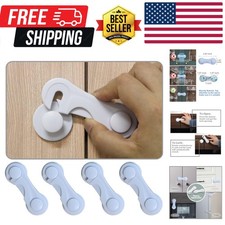 Cabinet Door Locks for Baby Proofing and Child Safety, 4 Pack Childproof Cabi...