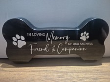 Large Engraved Dog Bone Pet Memorial Plate - Great for Fund Raisers Dog Parks