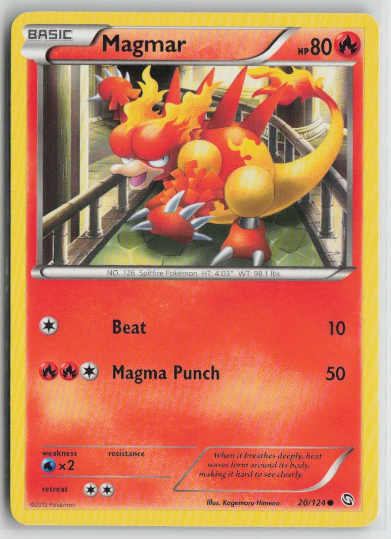 Magmar 20/124 Common Dragons Exalted Pokemon Lightly Played