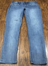 Democracy Jeans Womens 6 Ab Solution Mid Rise Med Wash Stretch Straight Ankle