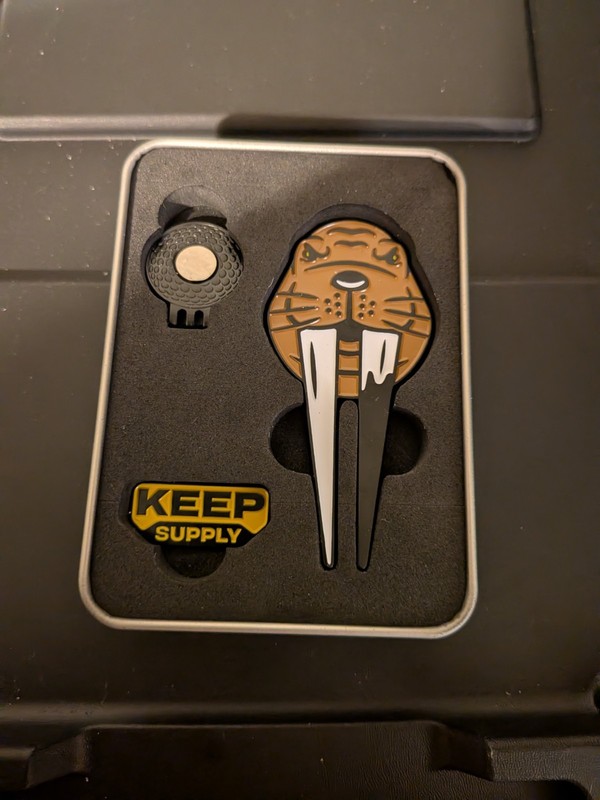 Keep Supply Walrus Golf Divot Tool with Magnetic Hat Clip and Ball Marker