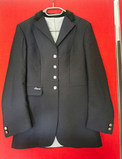 Pikeur Damen Turnierjacket Reitjacket dunkelblau Samtkragen Knöpfe silber Gr 80 