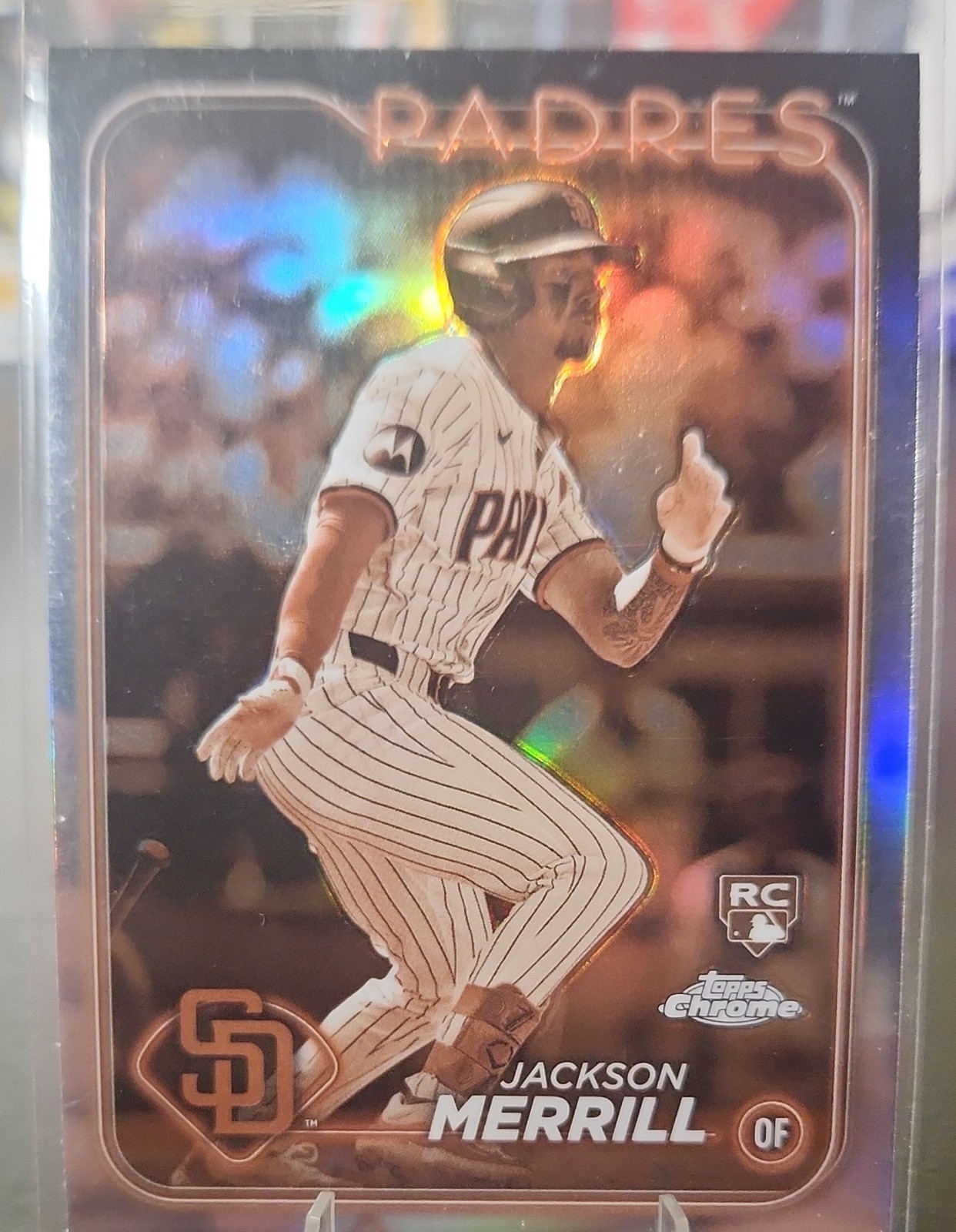 2024 Topps Chrome - Jackson Merrill #207 Sepia Refractor (RC) - PADRES