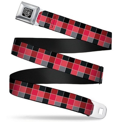 Buckle-Down Seatbelt Belt - Checker Mosaic Red - 1.0'' Wide - 20-36 I (US IMPORT)