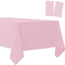 2 Pack Plastic Tablecloths Disposable Table Covers Plastic Table Cloths For Bbq