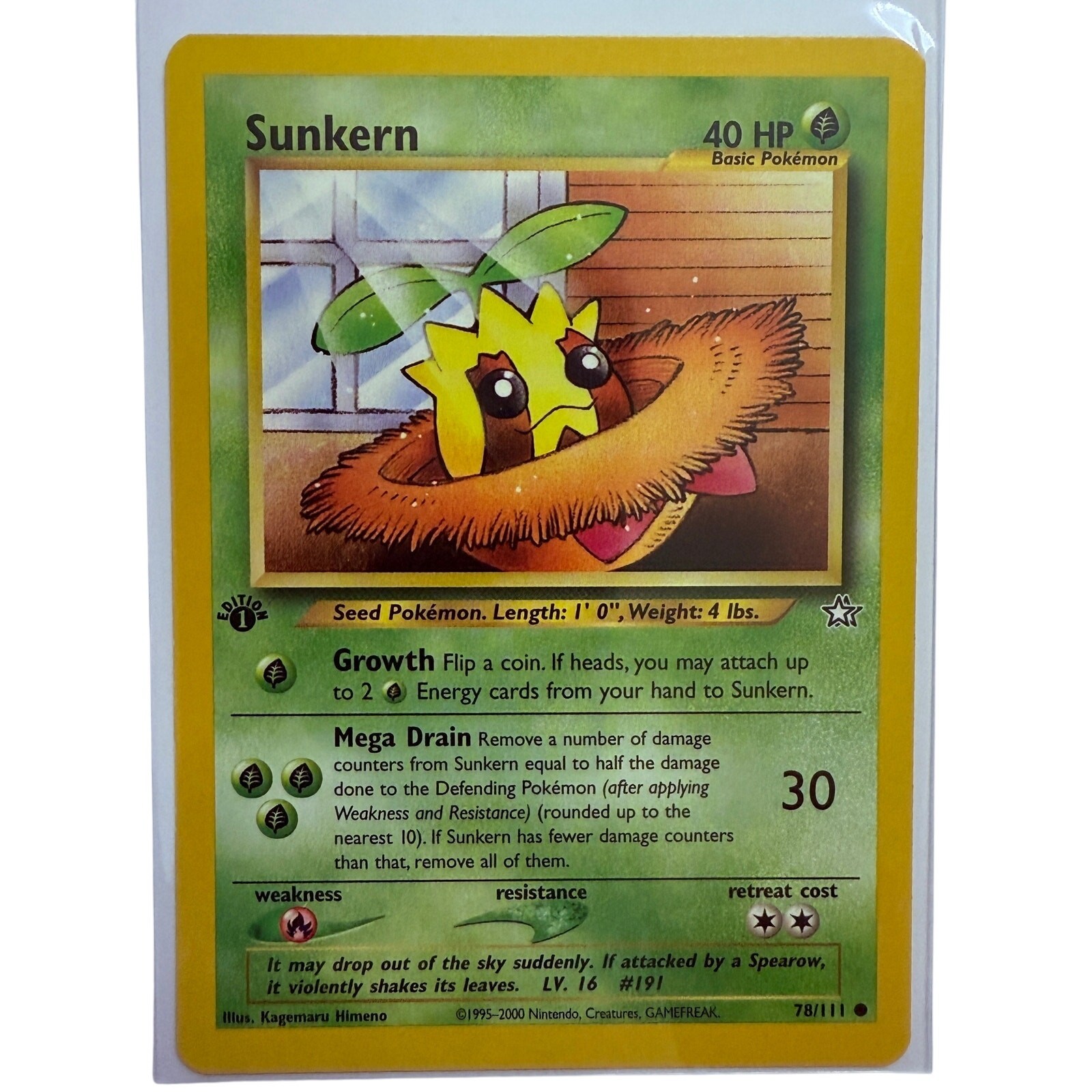 Pokémon Sunkern 1st Edition 78/111 Neo Genesis WOTC Pokemon Common Card NM-MT