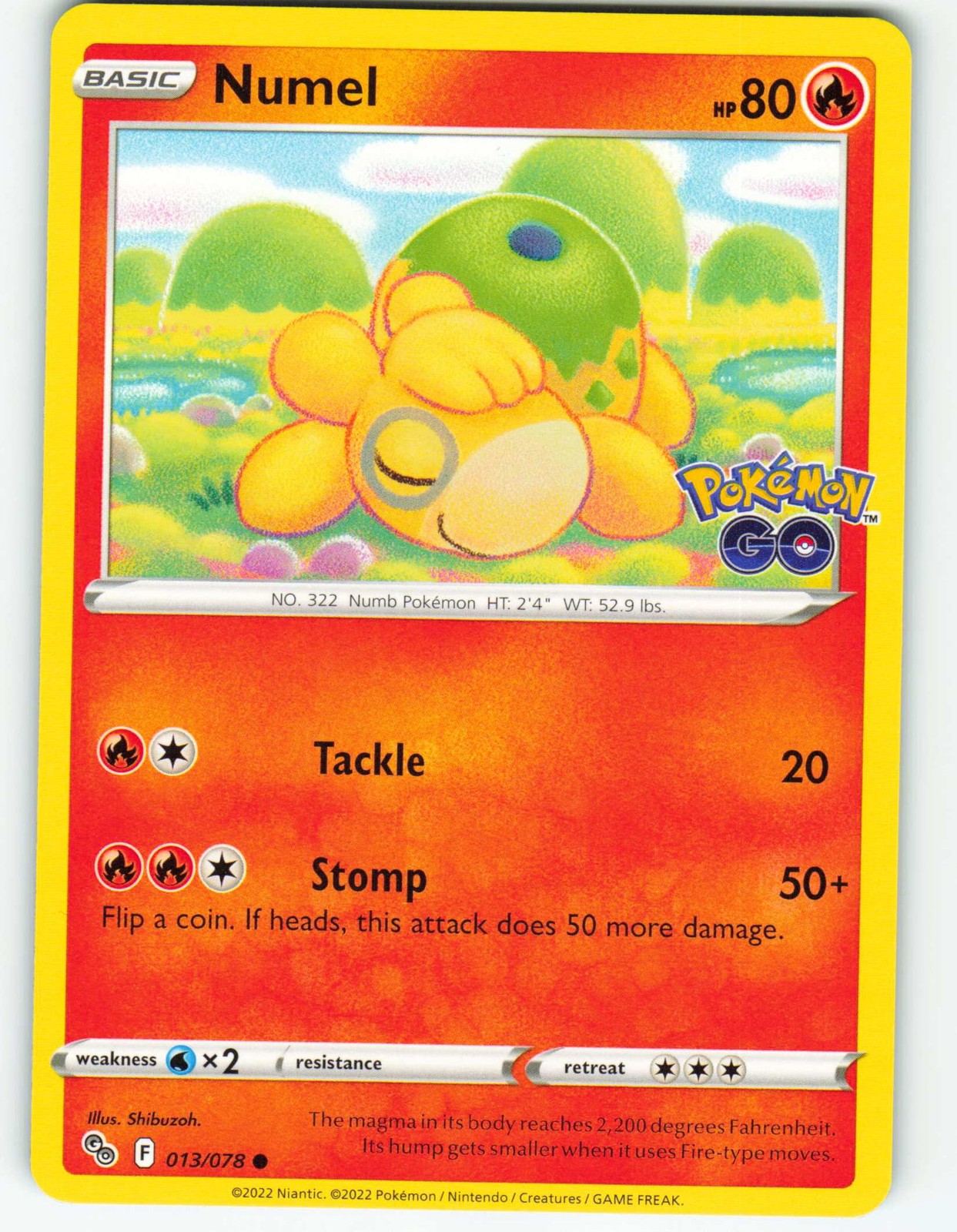 Numel - 13/78 Pokémon GO - Pokémon TCG - 2022