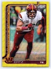 2025 Topps Chrome Football Yellow Wave Refractor Zach Ertz #297