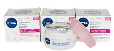 3x Nivea Tagespflege Creme für trockene empfindliche Haut a 50ml