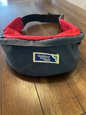 Vintage Outdoor Products USA Made Fanny Pack Waist Bag Hiking Travel Blue Red