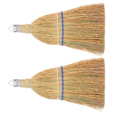 2PCS Mini Whisks Brooms: Straw Handheld Brooms for Car Efficient Indoor