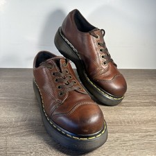 Dr. Doc Martens 8651 Womens US 7M 8L Platform Chunky Oxford Shoes Brown 90s Y2K