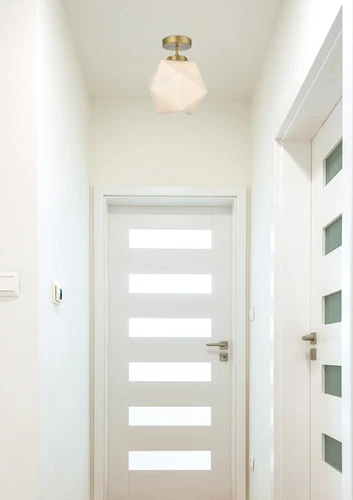 Living District Lawrence 10" Flush Mount Frosted White Shade In Satin Gold - Picture 9 of 9