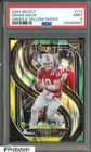 2024 Panini Select Green Yellow Shock Prizm #113 Drake Maye RC Rookie PSA 9