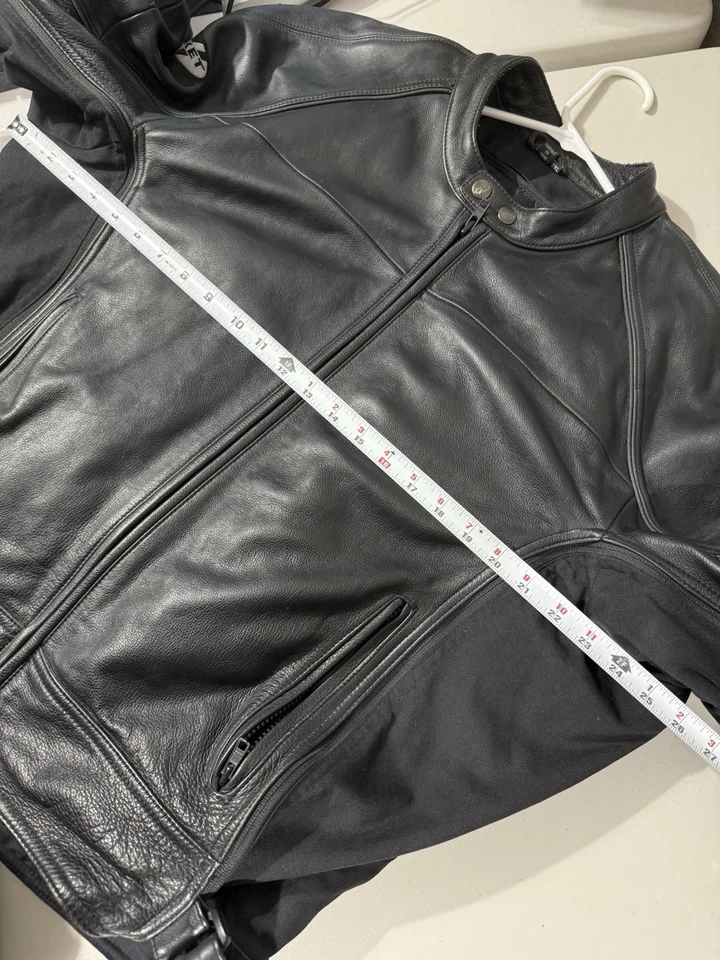 Chaqueta de montar Joe Rocket Sonic de cuero negra para hombre talla XXL armadura Foto 2 de 4