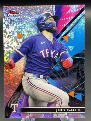 Joey Gallo 2021 Topps Finest Rose Gold Mini-Diamond Refractor 02/50  Rangers #28