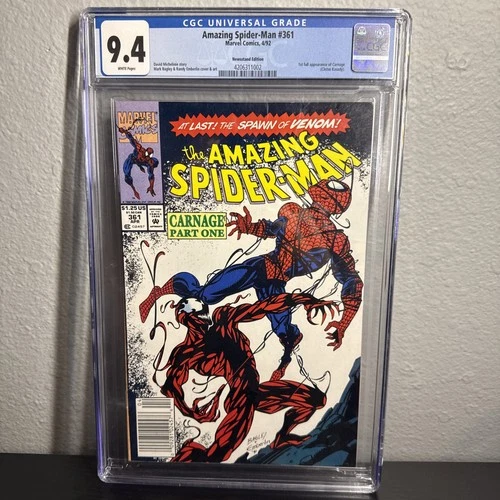 Amazing Spider-Man #361 CGC 9.4 🔥 Newsstand Edition 🔥 1st Full Carnage