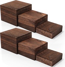 6 Pcs Wood Display Risers Stackable Stand Box