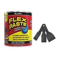 Flex Seal Flex Paste 3lb Jar Black with 3 Pack Putty Knives 1.5", 2", 3" 