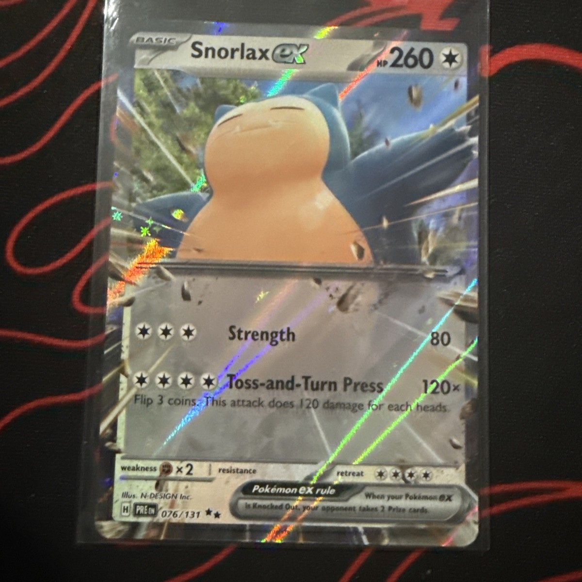 snorlax pokemon card ex 76/131 Pokémon Prismatic Evolutions Double Rare Holo NM Pack Pull NEW* Best Snorlax EX Deck