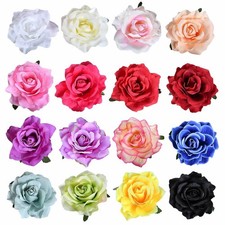 16 Pack Realistic Big Rose Flower Hair Clips Pins Barrettes Brooches Accessor...