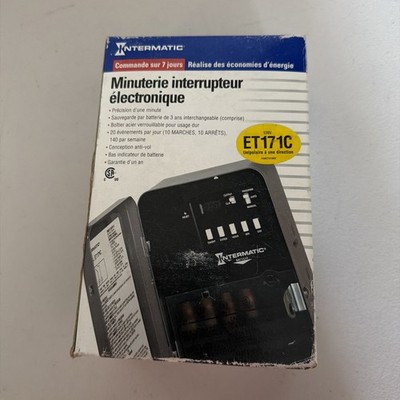 Intermatic ET100C 24 Hour Electronic Time Switch 30A 120V SPST Digital Timer