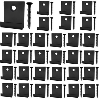 WPC Terrassenclips 30 Stück Start/Endklemme Edelstahl Schwarz Befestigungsbrett