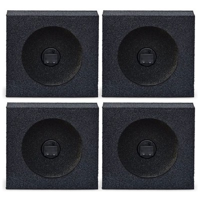 QPower QBomb 6.5'' Bedliner Spray Car Speaker Box Enclosures, Pair (2 Pack)
