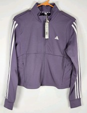 adidas Women's 3-Stripe Logo Track Jacket Full Zip Light Purple NWT Size S 8-10