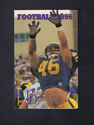 #ad #ad 1996 Delaware Fightin#x27; Blue Hens Football Pocket Schedule PNC Bank Yankee $2.44
