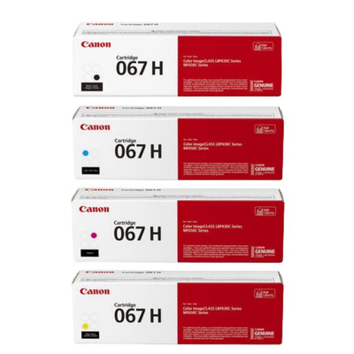 Canon 067H 4 Pack High Yield Toner Cartridge Set ( Black, Cyan, Yellow, Magneta)