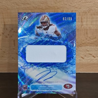 2025 Topps Resurgence Football Jordan James Radial Rookie Relic AUTO 92/99 