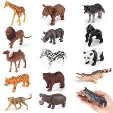 14PCS Wild Animal Toys Set, Realistic Jungle Safari Figures Animal Zoo Playse...