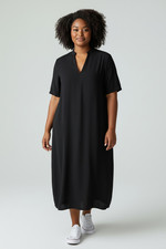 Marina Sport Marina Rinaldi Dress Size 16  Black Lagenlook Minimalist Relaxed