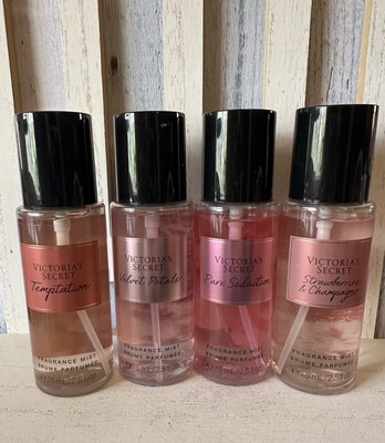 Lot X 4 Victoria's Secret Pure Seduction, Temptation Mist  Spray 2.5oz Travel
