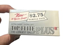 NEW Vintage Spalding Top-Flite Plus II SAMPLE Golf Ball Box Sleeve 2 balls NOS