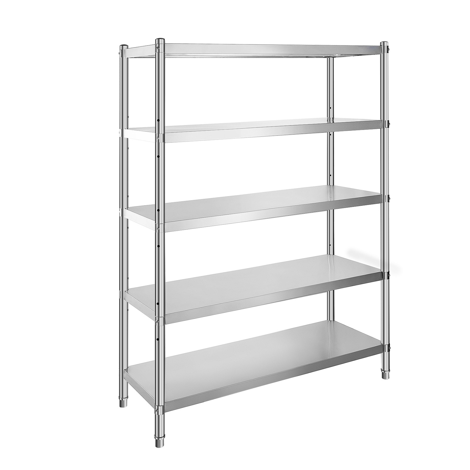 Étagère métallique 5 niveaux à clips modulables charge lourde 1200x455x1830 mm