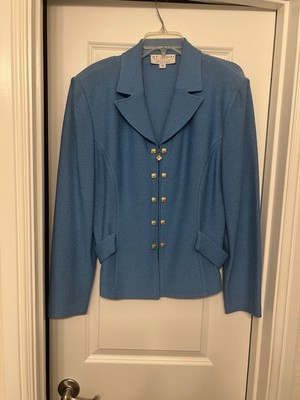 Beautiful Women s ST. JOHN Two Piece Suit, Blue, By Marie Gray, Size 14