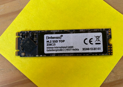 M.2 SSD 256GB Intenso   geprüft, getestet, funktioniert einwandfrei