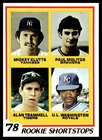 1978 Topps #707 Rookie Shortstops Paul Molitor/Alan Trammell NR-MINT SHARP!
