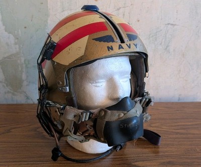 Named MSA Aph-5 Navy Pilots Flight Helmet Sz L w/ Helmet Bag & Ms22001 Hardshell