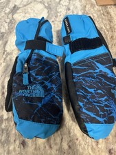 The North Face Kids Montana Ski Mittens Blue Marble Size Medium