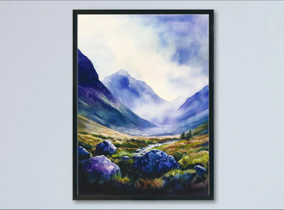Glencoe Watercolor Poster Glencoe Travel Print Scottish Highlands Wall Art