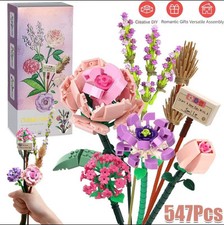 547 Stück Blumen Bausteine Set Blumenstrauß...