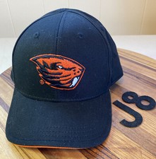 TODDLER BOYS OREGON STATE BEAVERS HAT BLACK/ORANGE ADJUSTABLE NEVER WORN  0J8